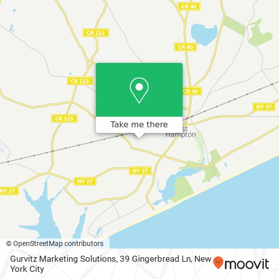 Mapa de Gurvitz Marketing Solutions, 39 Gingerbread Ln