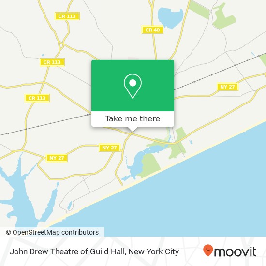 John Drew Theatre of Guild Hall map