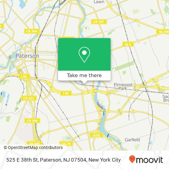 525 E 38th St, Paterson, NJ 07504 map