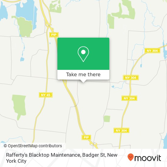 Rafferty's Blacktop Maintenance, Badger St map