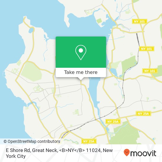 Mapa de E Shore Rd, Great Neck, <B>NY< / B> 11024