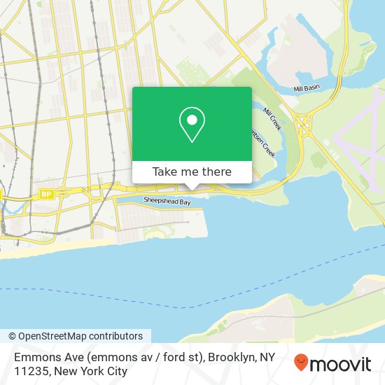 Mapa de Emmons Ave (emmons av / ford st), Brooklyn, NY 11235