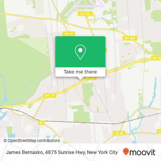 Mapa de James Bernasko, 4875 Sunrise Hwy