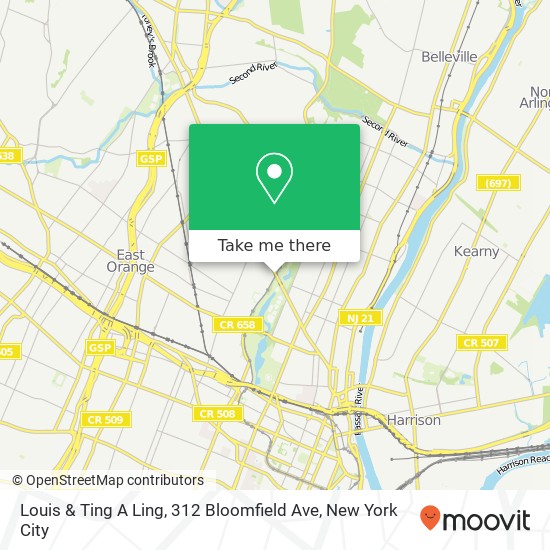 Mapa de Louis & Ting A Ling, 312 Bloomfield Ave