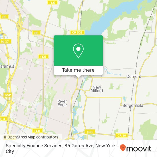 Specialty Finance Services, 85 Gates Ave map