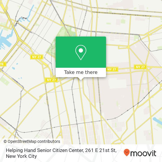Mapa de Helping Hand Senior Citizen Center, 261 E 21st St