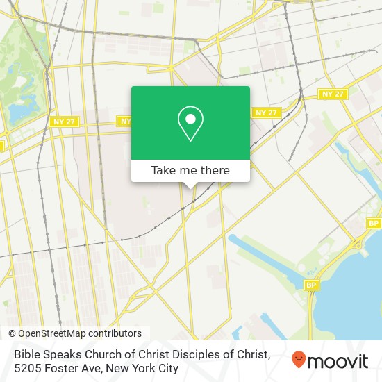 Mapa de Bible Speaks Church of Christ Disciples of Christ, 5205 Foster Ave