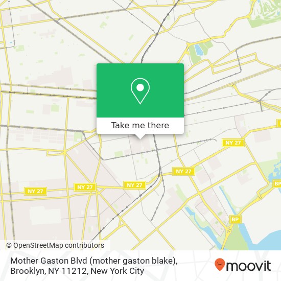 Mapa de Mother Gaston Blvd (mother gaston blake), Brooklyn, NY 11212