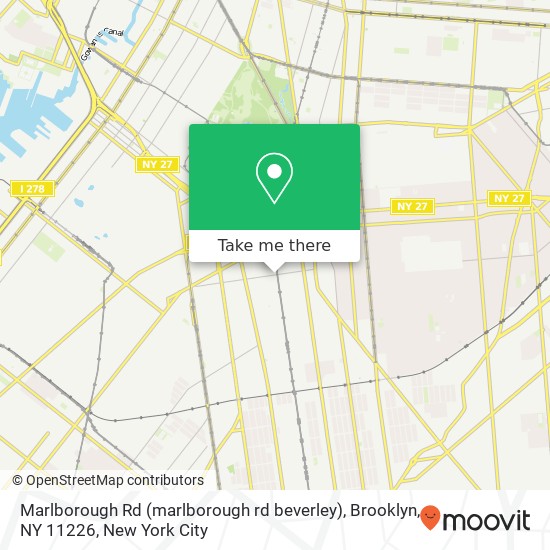 Mapa de Marlborough Rd (marlborough rd beverley), Brooklyn, NY 11226