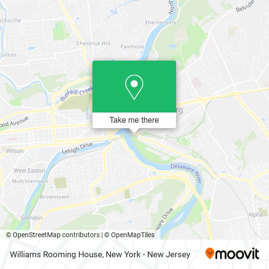 Williams Rooming House map