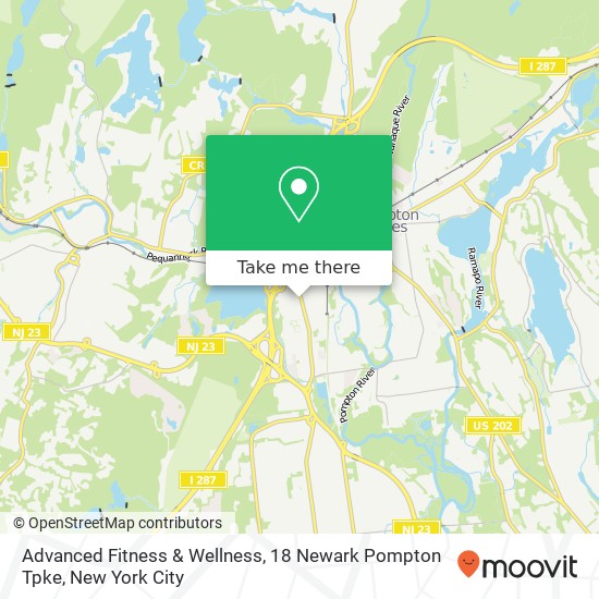 Mapa de Advanced Fitness & Wellness, 18 Newark Pompton Tpke