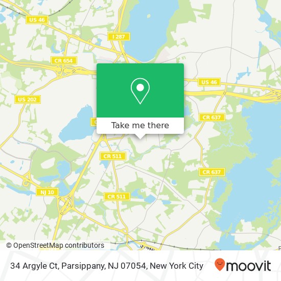 34 Argyle Ct, Parsippany, NJ 07054 map