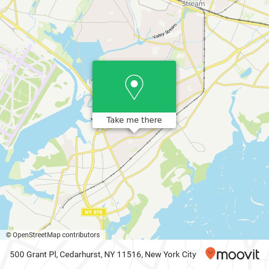 Mapa de 500 Grant Pl, Cedarhurst, NY 11516