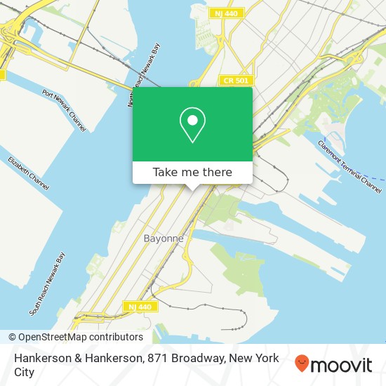 Mapa de Hankerson & Hankerson, 871 Broadway