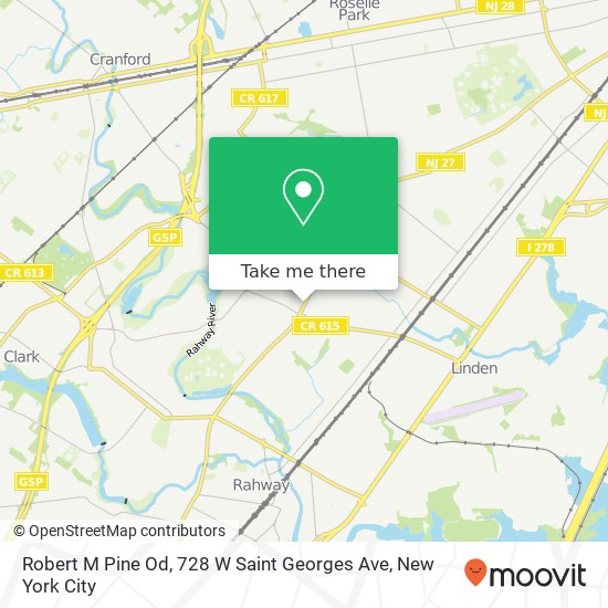Robert M Pine Od, 728 W Saint Georges Ave map
