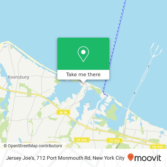 Mapa de Jersey Joe's, 712 Port Monmouth Rd