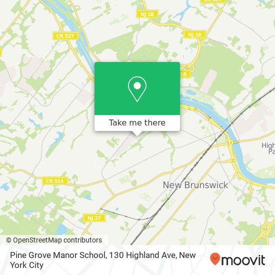 Mapa de Pine Grove Manor School, 130 Highland Ave