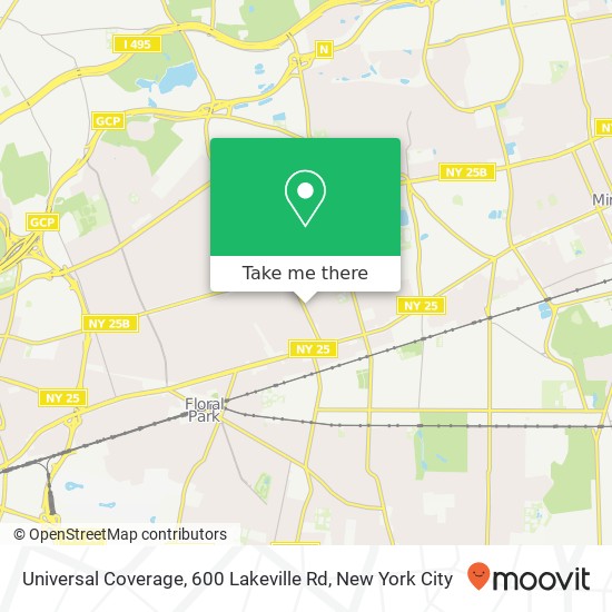 Universal Coverage, 600 Lakeville Rd map