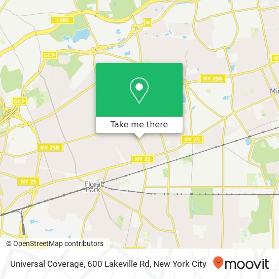 Mapa de Universal Coverage, 600 Lakeville Rd