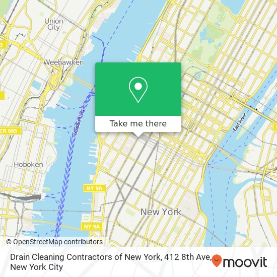 Drain Cleaning Contractors of New York, 412 8th Ave map