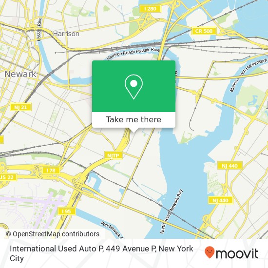 International Used Auto P, 449 Avenue P map