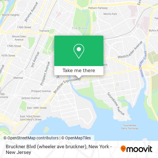 Bruckner Blvd (wheeler ave bruckner) map