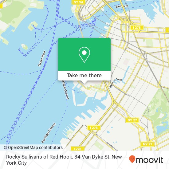 Mapa de Rocky Sullivan's of Red Hook, 34 Van Dyke St