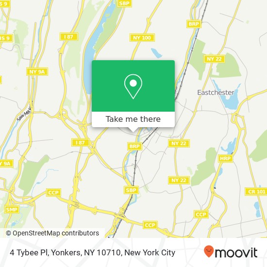 Mapa de 4 Tybee Pl, Yonkers, NY 10710
