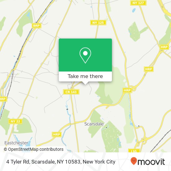 Mapa de 4 Tyler Rd, Scarsdale, NY 10583
