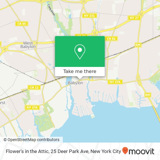 Mapa de Flower's in the Attic, 25 Deer Park Ave