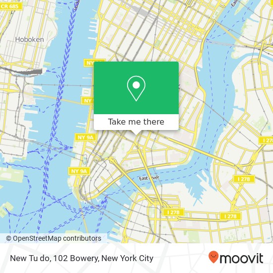 New Tu do, 102 Bowery map