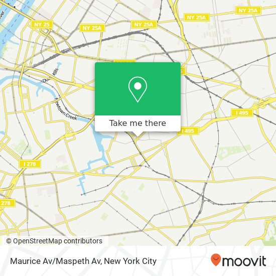 Maurice Av/Maspeth Av map