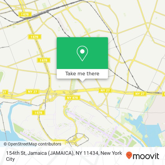 Mapa de 154th St, Jamaica (JAMAICA), NY 11434