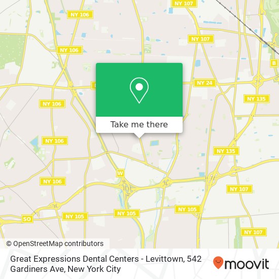 Great Expressions Dental Centers - Levittown, 542 Gardiners Ave map