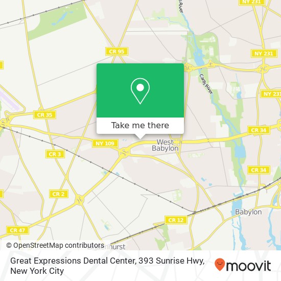 Mapa de Great Expressions Dental Center, 393 Sunrise Hwy