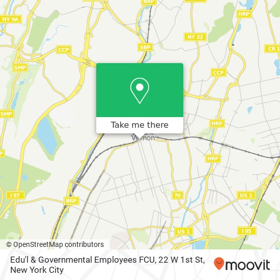 Edu'l & Governmental Employees FCU, 22 W 1st St map