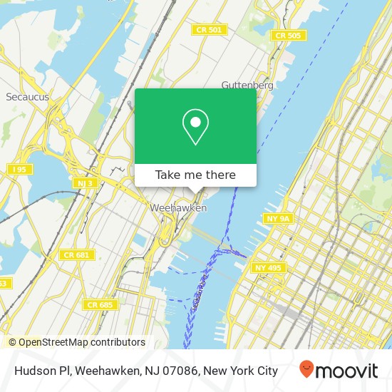 Hudson Pl, Weehawken, NJ 07086 map