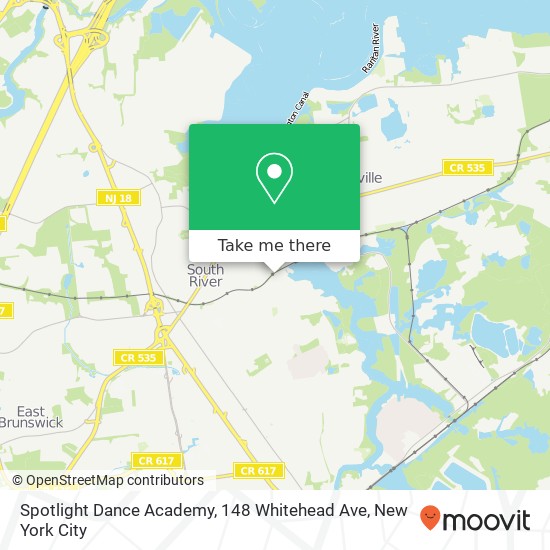 Mapa de Spotlight Dance Academy, 148 Whitehead Ave