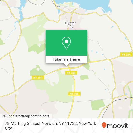 Mapa de 78 Martling St, East Norwich, NY 11732