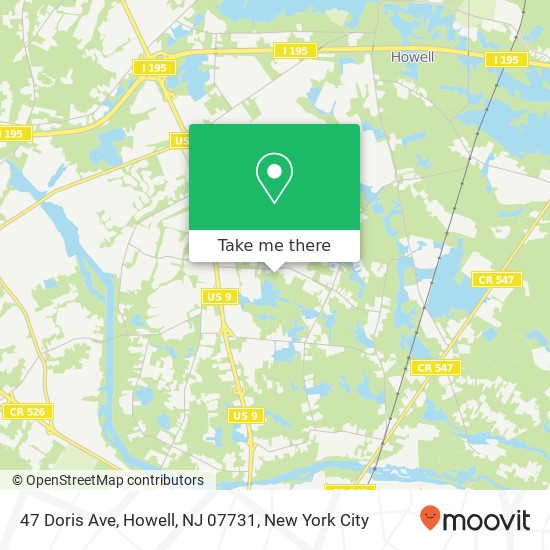 47 Doris Ave, Howell, NJ 07731 map