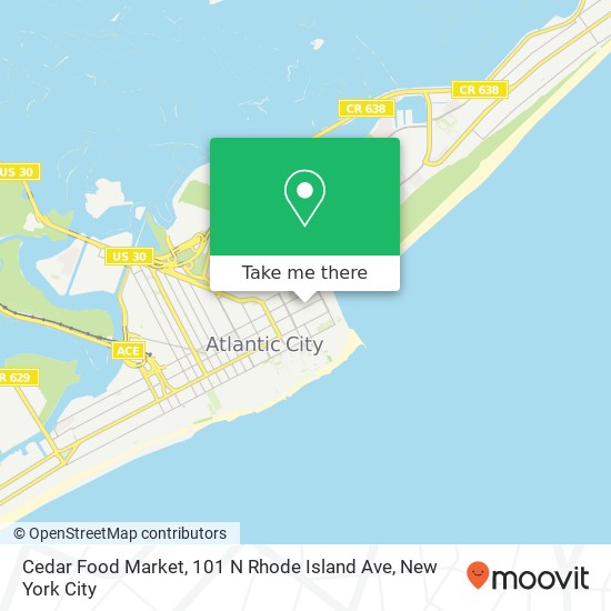 Mapa de Cedar Food Market, 101 N Rhode Island Ave