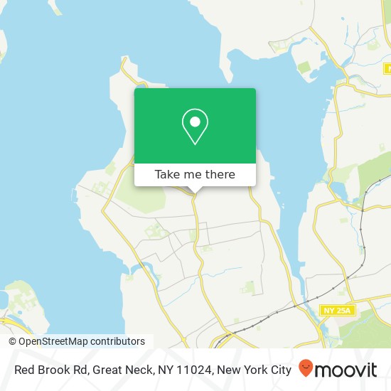 Mapa de Red Brook Rd, Great Neck, NY 11024