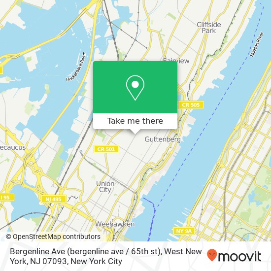 Bergenline Ave (bergenline ave / 65th st), West New York, NJ 07093 map