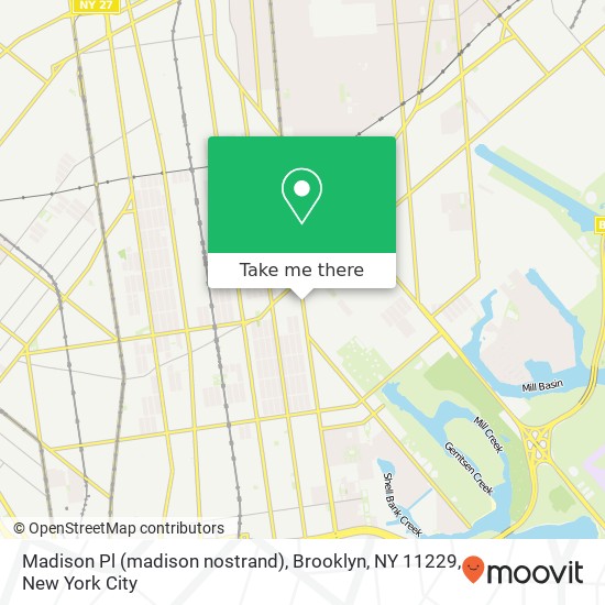 Madison Pl (madison nostrand), Brooklyn, NY 11229 map