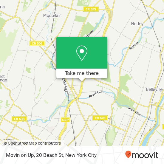 Mapa de Movin on Up, 20 Beach St