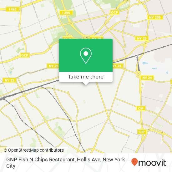 GNP Fish N Chips Restaurant, Hollis Ave map