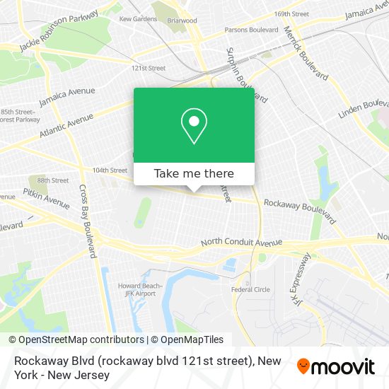 Mapa de Rockaway Blvd (rockaway blvd 121st street)