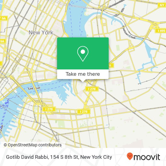 Gotlib David Rabbi, 154 S 8th St map