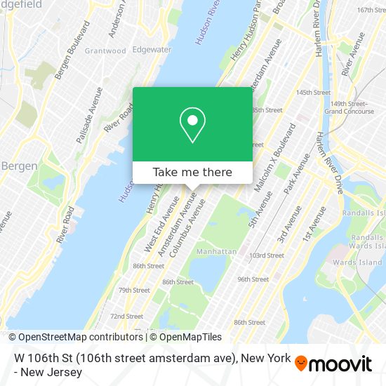 W 106th St (106th street amsterdam ave) map