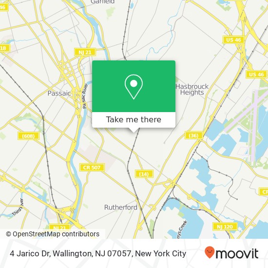 Mapa de 4 Jarico Dr, Wallington, NJ 07057